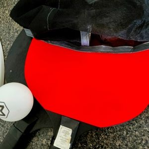 Ping pong paddle with ball